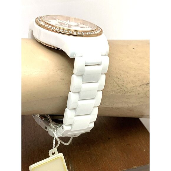 Jivago Women's Watch JV9412 Quartz Mother of Pearl Dial Rose Gold White Ceramic - Picture 12 of 14